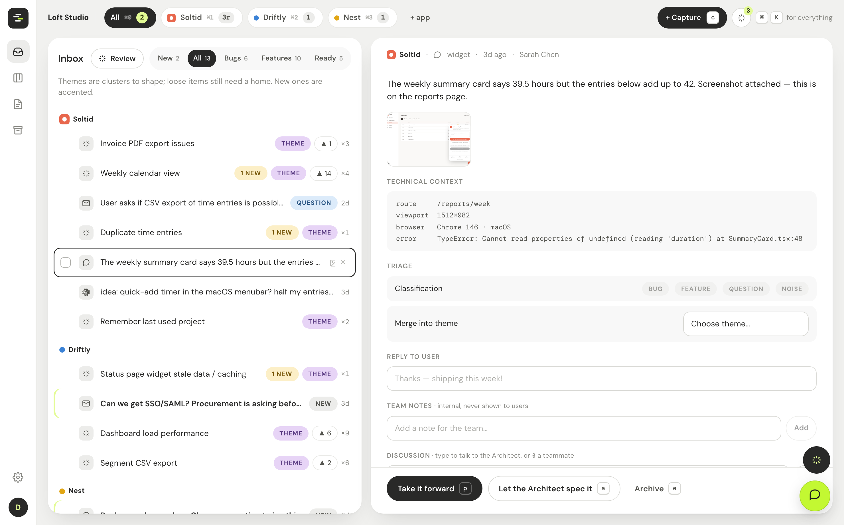 AI triage reading a screenshot